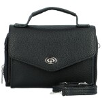 Stylová dámská koženková mini crossbody kabelka Milax, černá
