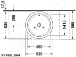 DURAVIT - Starck 1 Umyvadlová mísa, průměr 530 mm, s přepadem, bílá 0447530000