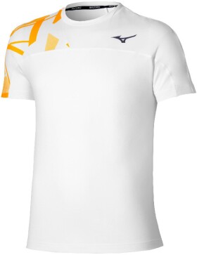 Mizuno pánské tričko Daybreakers Shadow SS Tee M White Citrus - Běžecké tričko Mizuno Daybreakers Shadow SS Tee 62GAC50074 Velikost textilu: S