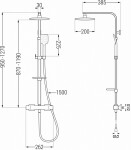 MEXEN/S - CQ62-SPRCHOVÁ SADA S TERMOSTATICKOU BATERIÍ, BÍLÁ 772506295-20