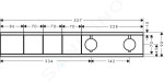 HANSGROHE - RainSelect Termostatická baterie pod omítku, pro 3 spotřebiče, chrom 15381000