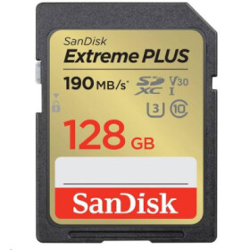 SanDisk SDXC karta 128GB Extreme PLUS (190 MB/s Class 10, UHS-I U3 V30) EDF_493391