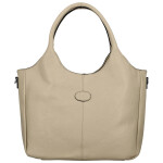 Trendy dámská koženková kabelka na rameno Stifa, krémová