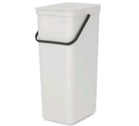 Brabantia Sort Go Odpadkový koš 40L světle šedá / s rukojetí / plast / 26.7 x 62 x 34.1 cm (214424)