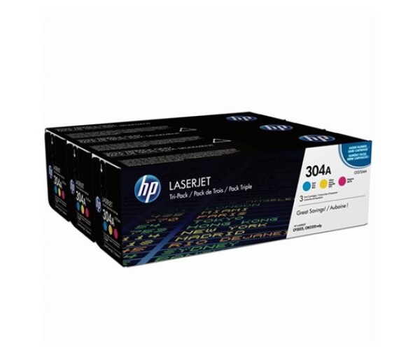 HP 304A CMY 3-pack LJ Toner Cart, CF372AM (2,800 / 2,800 / 2,800 pages) EDF_692474