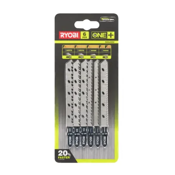 Ryobi RAK6JSBW - sada plátků pro přímočaré pily 6ks / na dřevo (5132002810)