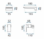 REA - Podomítková umyvadlová baterie Mason černá (REA-B0690) 2. jakost