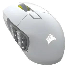 Corsair Scimitar Elite Wireless SE bílá / Bezdrátová herní myš / 26000 DPI / 16 tlačítek / BT / 2.4 GHz (CH-9314011-WW)