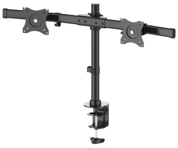Neomounts FPMA-DCB100DBLACK černá / Držák na 2 displeje / 10-27" / VESA 75 + 100 / nosnost 2x10kg (FPMA-DCB100DBLACK)
