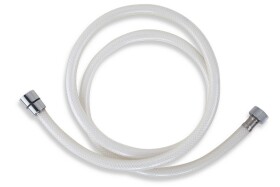 NOVASERVIS Plastová hadice 150 cm bílá-chrom PVC/155,1