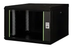 Digitus Unique černá / Nástěnný rack / 7U / 420x600x600 mm / skleněné dveře / IP20 (DN-19 07U-6/6-SW)