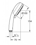 GROHE - Tempesta New Sprchová hlavice Cosmopolitan 100, 2 proudy, chrom 26046002