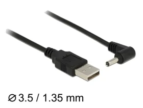 Delock / Napájecí kabel / USB-A - DC 3,5 x 1,35 mm / Samec, úhel 90° / 1,5 m (83577)