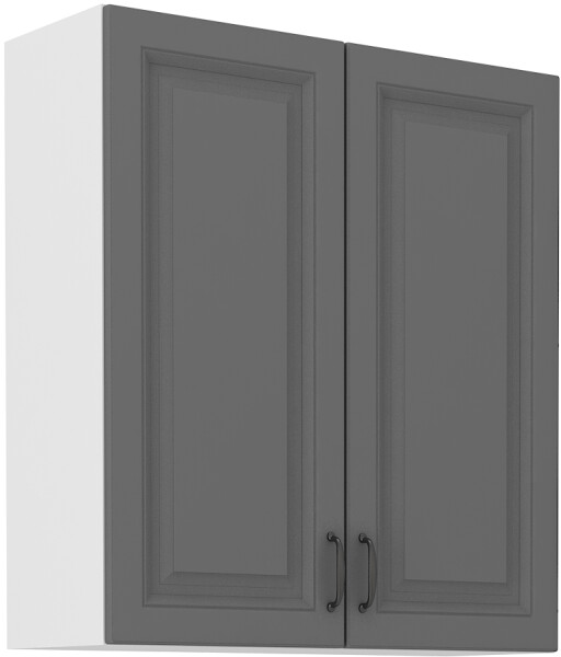 Horní skříňka Stilo 80 G-90 2F Barva korpusu: Bílá, Barva dvířek: Dust Grey