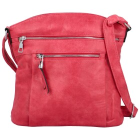 Módní dámská koženková crossbody kabelka Lajla, fuchsiová