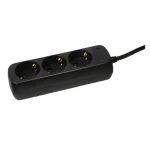 LogiLink Prodlužovací kabel 3 zásuvky černá / Prodlužovací kabel / 1,4 m / 230 V, 16 A / TÜV, GS (LPS205B)