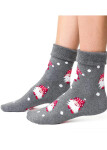 Ponožky Steven art.030 Vánoce 35-40 černá 35-37