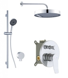 Kielle - Nefia Baterie pod omítku pro 2 spotřebiče, s příslušenstvím a s tělesem, chrom 20627SP50