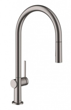 HANSGROHE - M54 Dřezová baterie Talis s výsuvnou sprškou, kartáčovaný černý chrom 72800340