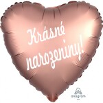 Balónek fóliový růžovo zlaté srdíčko Krásné narozeniny! Balonky.cz Balónek fóliový růžovo zlaté srdíčko Krásné narozeniny! Balonky.cz