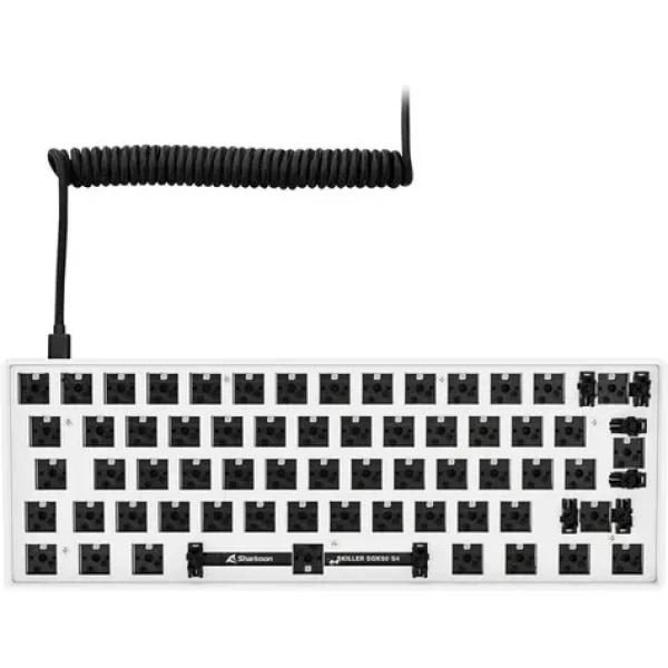 Sharkoon SKILLER SGK50 S4 Barebone bílá / Tělo klávesnice / formát 60% / ISO Layout (4044951038466)