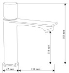 MEXEN/S - Royo One umyvadlová baterie, černá 72201-70