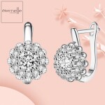 Náušnice Swarovski Elements Doria, Stříbrná