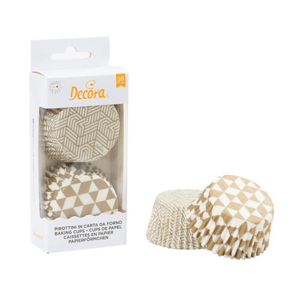 Košíčky na muffiny zlato-bílé 36 ks Košíčky na muffiny zlato-bílé 36 ks
