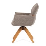 Jídelní židle, hnědá, látka, DCH-D1348 LAN2