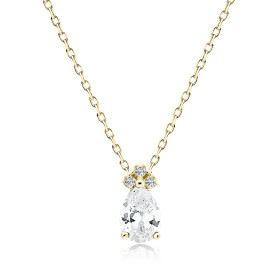 LUNICA Stříbrný náhrdelník ZLATÁ KAPKA 0699