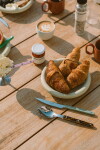 SABRE PARIS 4-dílná sada příborů Bistrot Brillant – Pastel blue, modrá barva, kov, plast