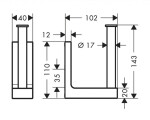 AXOR - Universal Rectangular Držák toaletního papíru, chrom 42654000