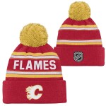 Outerstuff Dětská zimní čepice Calgary Flames NHL Jacquard Cuffed Knit With Pom