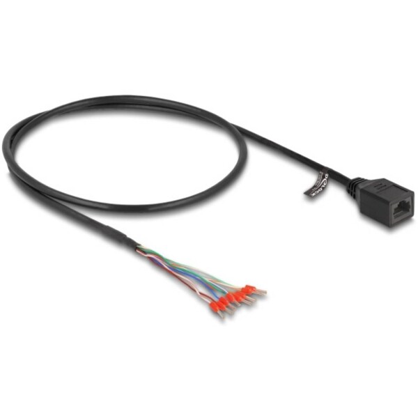 Delock 88005 RJ45 síťové kabely, propojovací kabely CAT 5e 0.50 m černá 1 ks