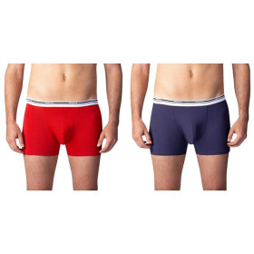 Dvojbalení bavlněných boxerek BOXER COLOURS 2x - BELLINDA - červená XL