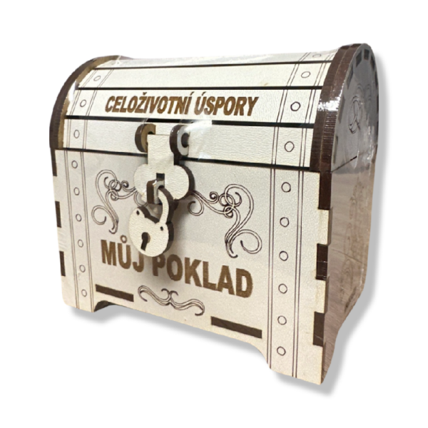 Ptakoviny.cz Pokladnička - Truhla- Celoživotní úspory