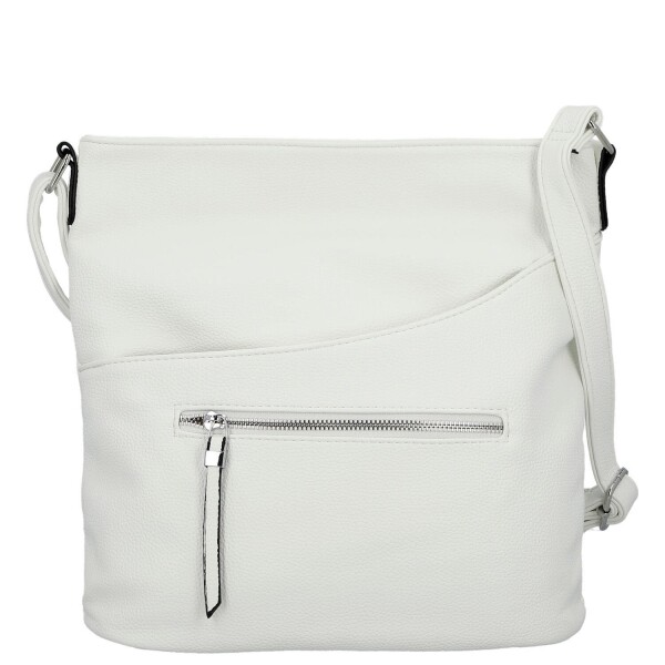 Trendy dámská koženková crossbody kabelka Lima, bílá