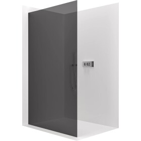 CERANO Sprchová zástěna Walk-in Crystal L/P - 10 mm - bezvzpěrový systém - chrom, grafitové sklo - 120x200 cm
