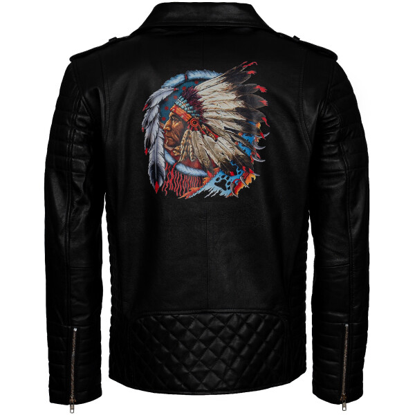 Pánská Kožená Bunda Křivák Belex Indi Brixton Černá Velikost: L