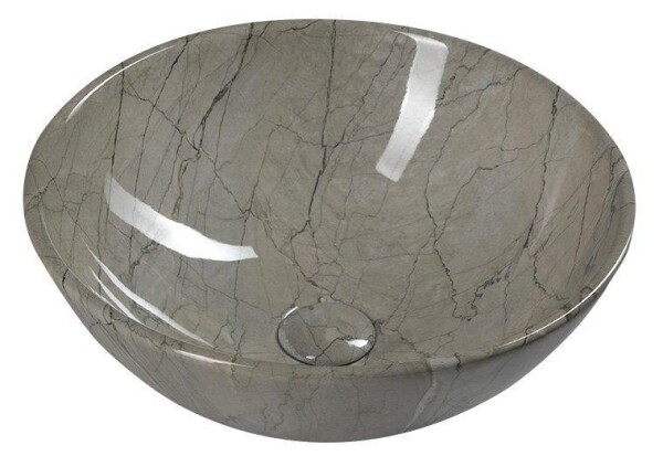 SAPHO - DALMA keramické umyvadlo na desku, Ø 42cm, grigio 113