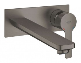 GROHE - Lineare Umyvadlová baterie pod omítku, 2-otvorová instalace, kartáčovaný Hard Graphite 23444AL1