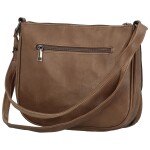 Trendy dámská koženková crossbody kabelka Gertha, khaki