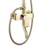 REA - Sprchový set s baterií 150mm BLOOM zlatá/bílá REA-P9529
