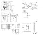 GROHE - Rapid SLX Set předstěnové instalace, klozetu, sedátka SoftClose, tlačítka Arena Cosmopolitan a sady pro vhazování tablet, Triple Vortex, alpská bílá SANI11BB3137