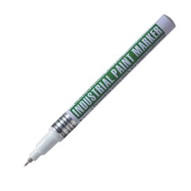 DecoColor Industrial M114 bílý lakový popisovač 1mm permanentní paint marker bílý fix na kov plast sklo dřevo porcelán průmyslové značení