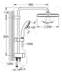 GROHE - Vitalio Start Sprchový set 250 s přepínačem, 9,5 l/min, 1 proud, chrom 26698000