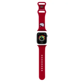 Hello Kitty Liquid Silicone Kitty Head Logo Řemínek pro Apple Watch 38/40mm červená (57983116943)