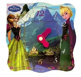 TOP BRIGHT Dřevěné puzzle hodiny Ledové království