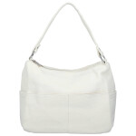 Stylová dámská koženková kabelka na rameno Irenea, bílá
