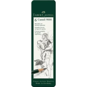 FABER-CASTELL Castell 9000 Grafitová tužka - plechová krabička 6 ks (119063)